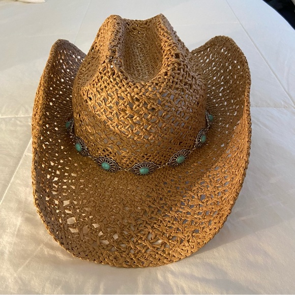 San Diego Hat Company Accessories - Cowboy Hat with Turquoise Colored  Accents